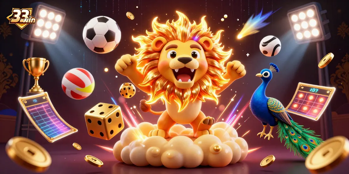 Experience thrilling gameplay with 33win as vibrant elements encapsulate casino excitement.