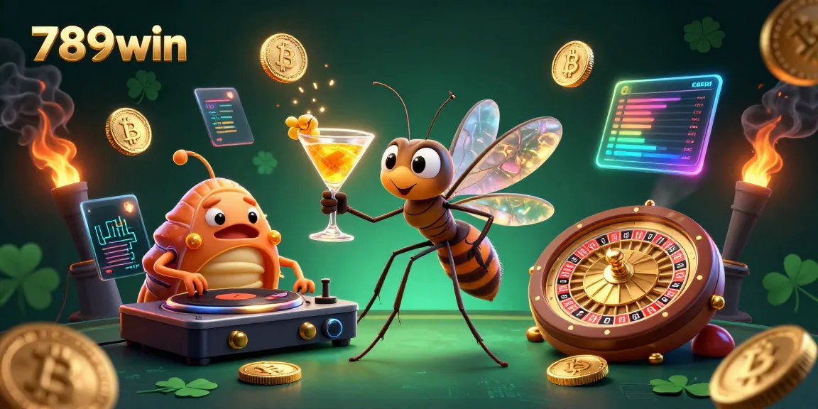 Experience thrilling gaming with 789win as a futuristic casino illustration featuring vibrant characters and crypto elements.