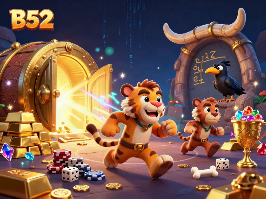 Experience thrilling wins at B52's vibrant prehistoric casino filled with gems, gold, and excitement.