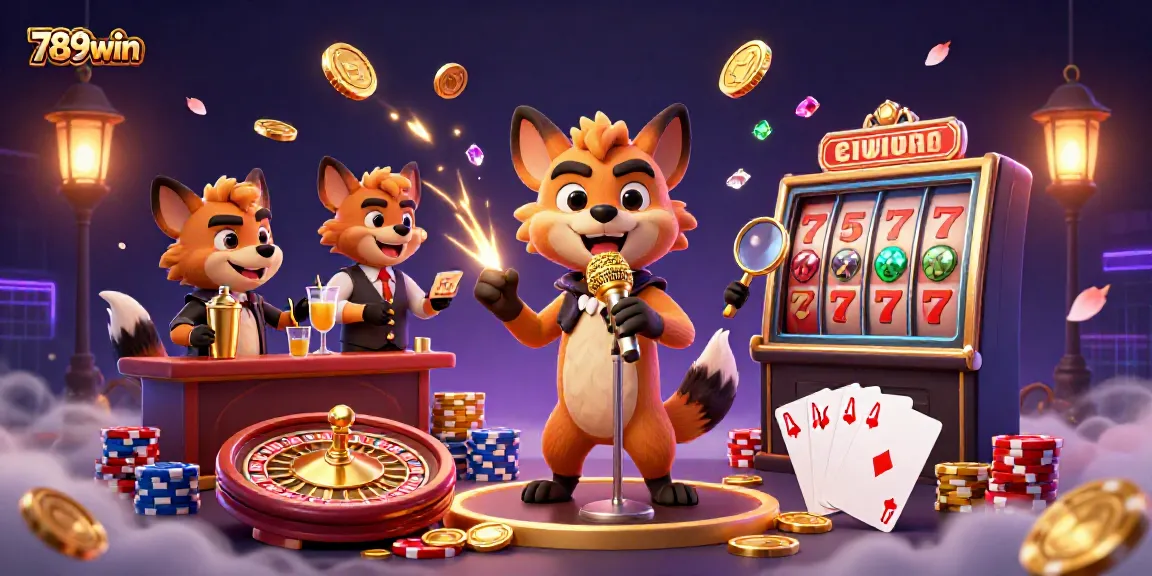 Experience the excitement of 789win with vibrant hyena characters in a dynamic comedy casino setting.